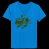 Ladies’  Junior Fine Jersey V-Neck Longer Length T-Shirt Thumbnail