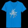 Ladies’  Junior Fine Jersey V-Neck Longer Length T-Shirt Thumbnail