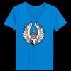 Ladies’  Junior Fine Jersey V-Neck Longer Length T-Shirt Thumbnail