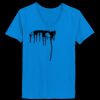 Ladies’  Junior Fine Jersey V-Neck Longer Length T-Shirt Thumbnail