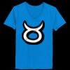 Ladies’  Junior Fine Jersey V-Neck Longer Length T-Shirt Thumbnail