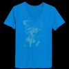 Ladies’  Junior Fine Jersey V-Neck Longer Length T-Shirt Thumbnail