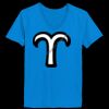 Ladies’  Junior Fine Jersey V-Neck Longer Length T-Shirt Thumbnail