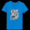 Ladies’  Junior Fine Jersey V-Neck Longer Length T-Shirt Thumbnail
