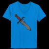 Ladies’  Junior Fine Jersey V-Neck Longer Length T-Shirt Thumbnail