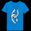 Ladies’  Junior Fine Jersey V-Neck Longer Length T-Shirt Thumbnail