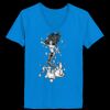 Ladies’  Junior Fine Jersey V-Neck Longer Length T-Shirt Thumbnail