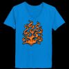 Ladies’  Junior Fine Jersey V-Neck Longer Length T-Shirt Thumbnail