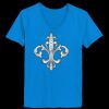 Ladies’  Junior Fine Jersey V-Neck Longer Length T-Shirt Thumbnail