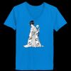 Ladies’  Junior Fine Jersey V-Neck Longer Length T-Shirt Thumbnail