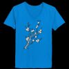 Ladies’  Junior Fine Jersey V-Neck Longer Length T-Shirt Thumbnail