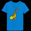 Ladies’  Junior Fine Jersey V-Neck Longer Length T-Shirt Thumbnail