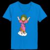 Ladies’  Junior Fine Jersey V-Neck Longer Length T-Shirt Thumbnail