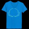 Ladies’  Junior Fine Jersey V-Neck Longer Length T-Shirt Thumbnail