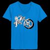 Ladies’  Junior Fine Jersey V-Neck Longer Length T-Shirt Thumbnail