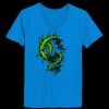 Ladies’  Junior Fine Jersey V-Neck Longer Length T-Shirt Thumbnail