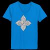 Ladies’  Junior Fine Jersey V-Neck Longer Length T-Shirt Thumbnail