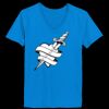 Ladies’  Junior Fine Jersey V-Neck Longer Length T-Shirt Thumbnail
