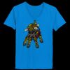 Ladies’  Junior Fine Jersey V-Neck Longer Length T-Shirt Thumbnail
