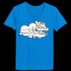 Ladies’  Junior Fine Jersey V-Neck Longer Length T-Shirt Thumbnail
