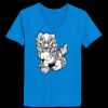 Ladies’  Junior Fine Jersey V-Neck Longer Length T-Shirt Thumbnail