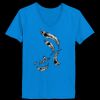 Ladies’  Junior Fine Jersey V-Neck Longer Length T-Shirt Thumbnail