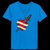 Ladies’  Junior Fine Jersey V-Neck Longer Length T-Shirt Thumbnail