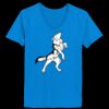 Ladies’  Junior Fine Jersey V-Neck Longer Length T-Shirt Thumbnail