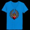 Ladies’  Junior Fine Jersey V-Neck Longer Length T-Shirt Thumbnail