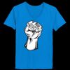 Ladies’  Junior Fine Jersey V-Neck Longer Length T-Shirt Thumbnail