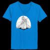 Ladies’  Junior Fine Jersey V-Neck Longer Length T-Shirt Thumbnail