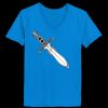 Ladies’  Junior Fine Jersey V-Neck Longer Length T-Shirt Thumbnail