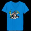 Ladies’  Junior Fine Jersey V-Neck Longer Length T-Shirt Thumbnail