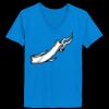 Ladies’  Junior Fine Jersey V-Neck Longer Length T-Shirt Thumbnail