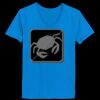 Ladies’  Junior Fine Jersey V-Neck Longer Length T-Shirt Thumbnail