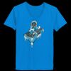 Ladies’  Junior Fine Jersey V-Neck Longer Length T-Shirt Thumbnail