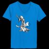 Ladies’  Junior Fine Jersey V-Neck Longer Length T-Shirt Thumbnail