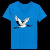 Ladies’  Junior Fine Jersey V-Neck Longer Length T-Shirt Thumbnail