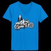 Ladies’  Junior Fine Jersey V-Neck Longer Length T-Shirt Thumbnail