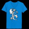 Ladies’  Junior Fine Jersey V-Neck Longer Length T-Shirt Thumbnail