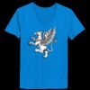 Ladies’  Junior Fine Jersey V-Neck Longer Length T-Shirt Thumbnail