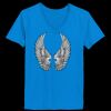 Ladies’  Junior Fine Jersey V-Neck Longer Length T-Shirt Thumbnail