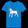 Ladies’  Junior Fine Jersey V-Neck Longer Length T-Shirt Thumbnail