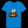 Ladies’  Junior Fine Jersey V-Neck Longer Length T-Shirt Thumbnail