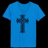 Ladies’  Junior Fine Jersey V-Neck Longer Length T-Shirt Thumbnail