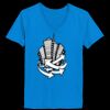 Ladies’  Junior Fine Jersey V-Neck Longer Length T-Shirt Thumbnail