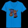 Ladies’  Junior Fine Jersey V-Neck Longer Length T-Shirt Thumbnail