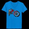 Ladies’  Junior Fine Jersey V-Neck Longer Length T-Shirt Thumbnail