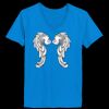 Ladies’  Junior Fine Jersey V-Neck Longer Length T-Shirt Thumbnail