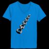 Ladies’  Junior Fine Jersey V-Neck Longer Length T-Shirt Thumbnail
